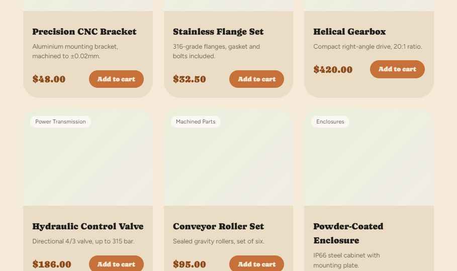 Product detail page